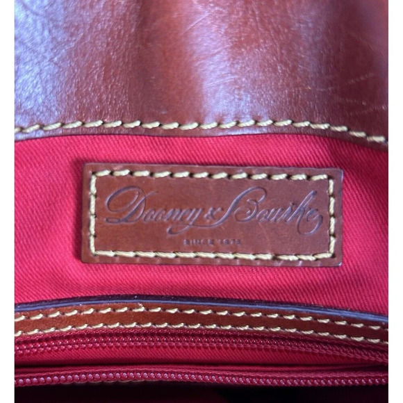 Dooney & Bourke Brown/black Gretta Perry Satchel DB Logo EUC - Picture 5 of 16
